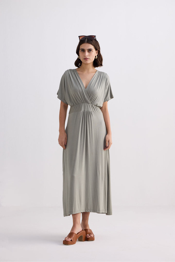 flowy maxi dress with pockets Multicolour Colorblock Self-tie Straps High Waist Flowy Maxi Dress Multicolour / S / 100%Cotton by Blue Zone Planet