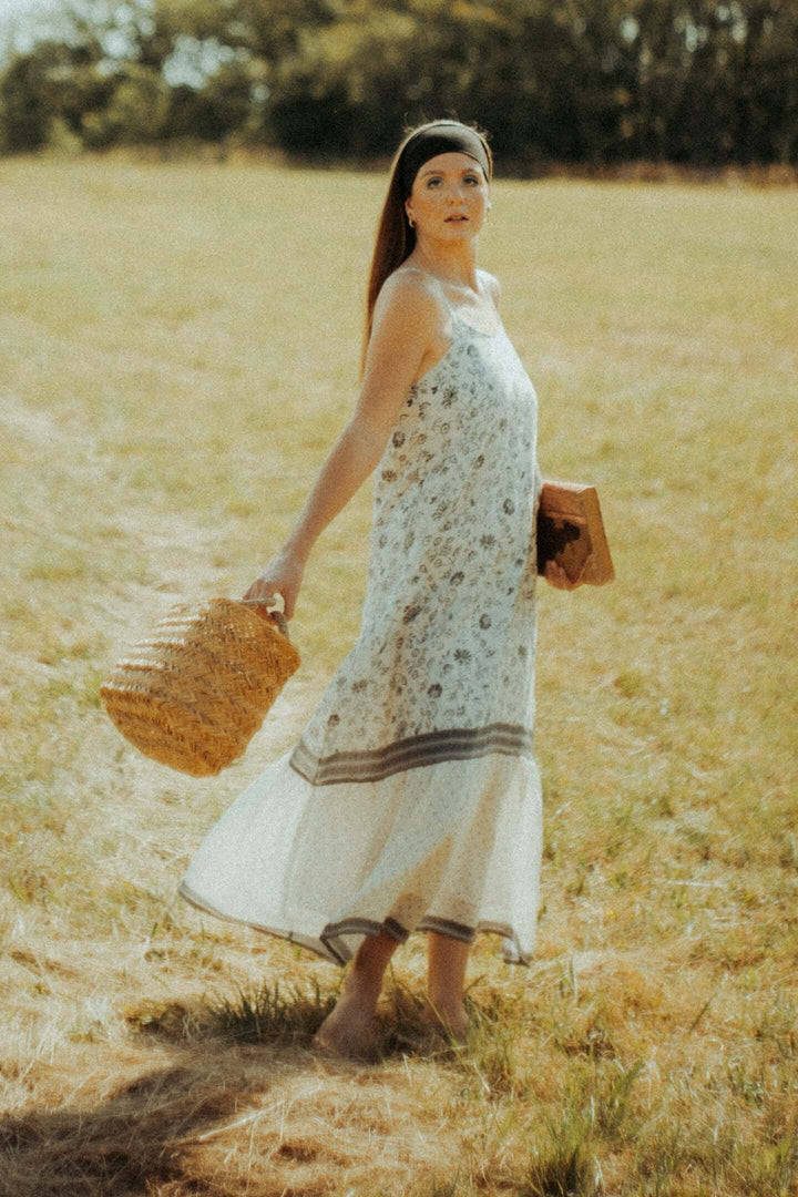 Flowy Maxi Dress - Black Florals