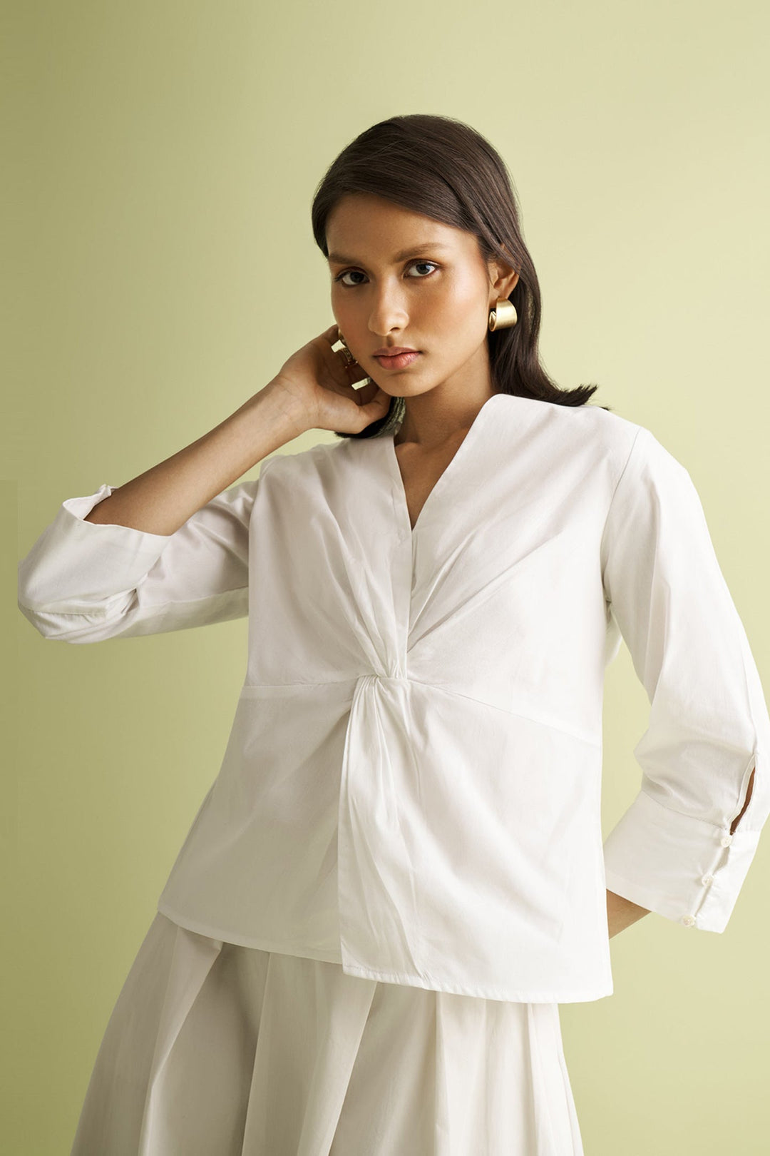 Front Twist Top - White