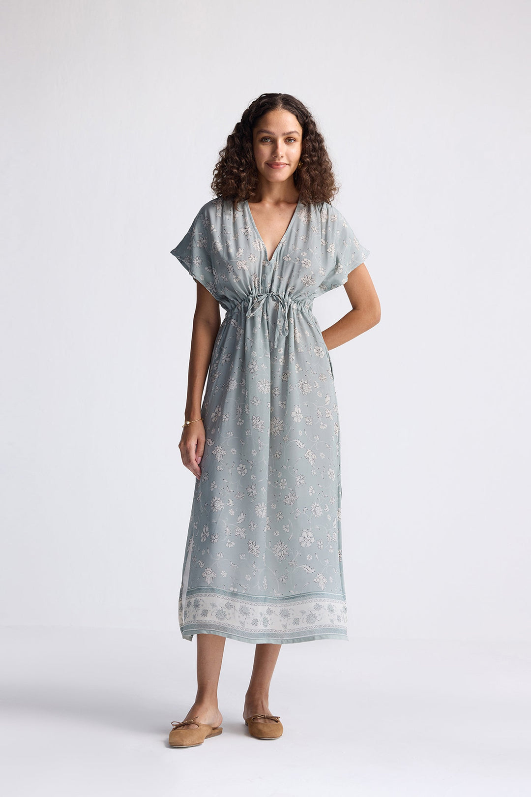 Sage Green Gathered Maxi Dress - The Ever Good Sage Green Gathered Maxi Dress - The Ever Good