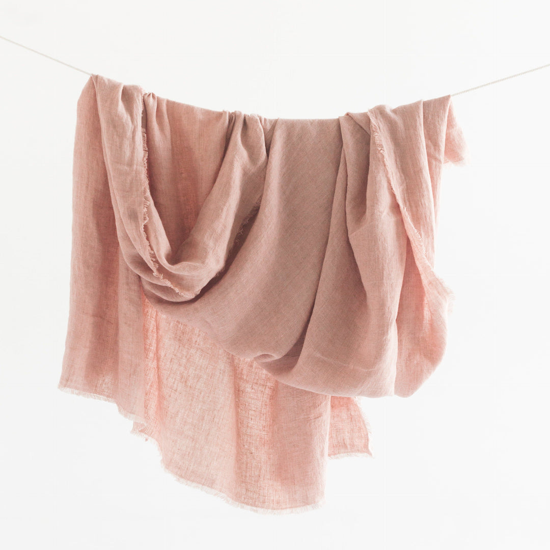 Stone Washed Linen Throw