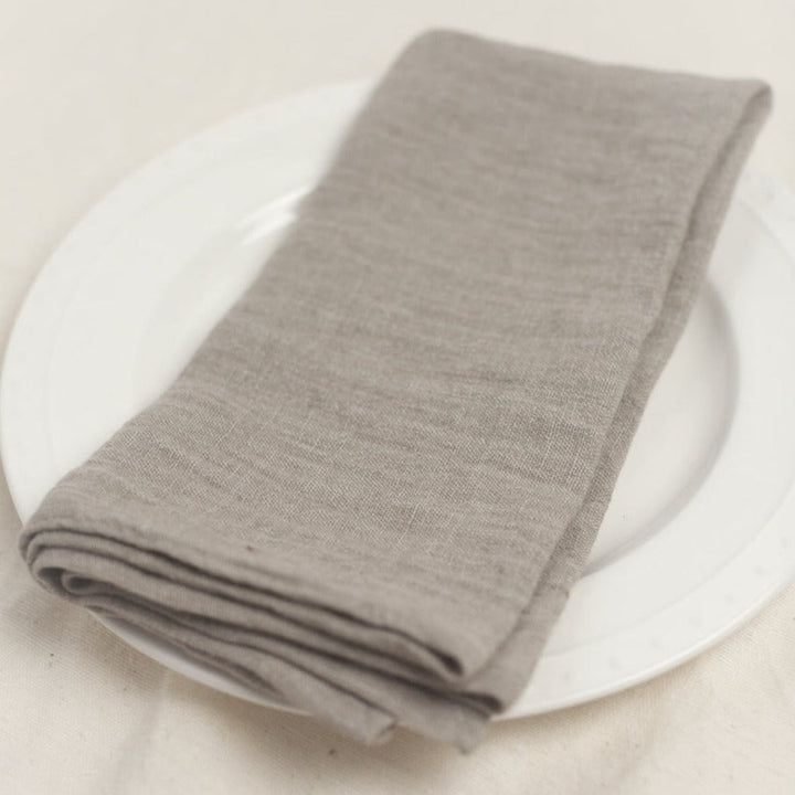 Stone Washed Linen Napkins Set of 4