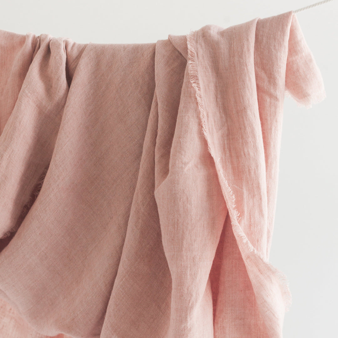 Stone Washed Linen Throw