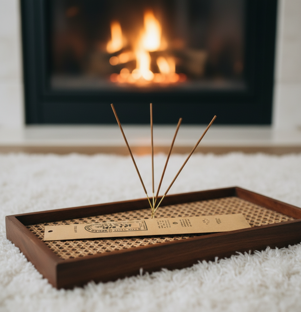 The Ever Good's Fall Vibes, Hygge Gift Box featuring spiced sandalwood incense sticks.