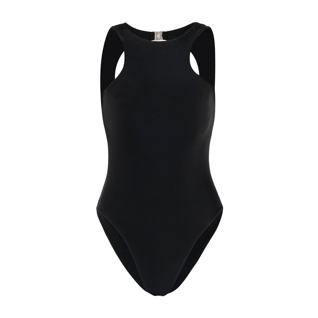 JUPITER Open-back Recycled One-piece Swimsuit in Black
