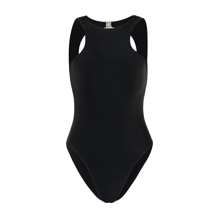 JUPITER Open-back Recycled One-piece Swimsuit in Black