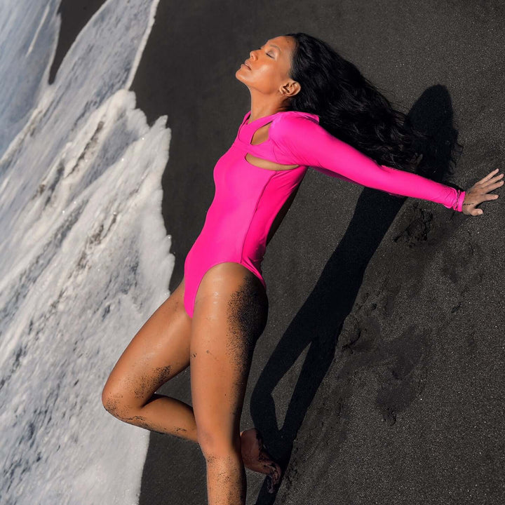 Jupiter Open-back Recycled Two-piece Swimsuit - Hot Pink