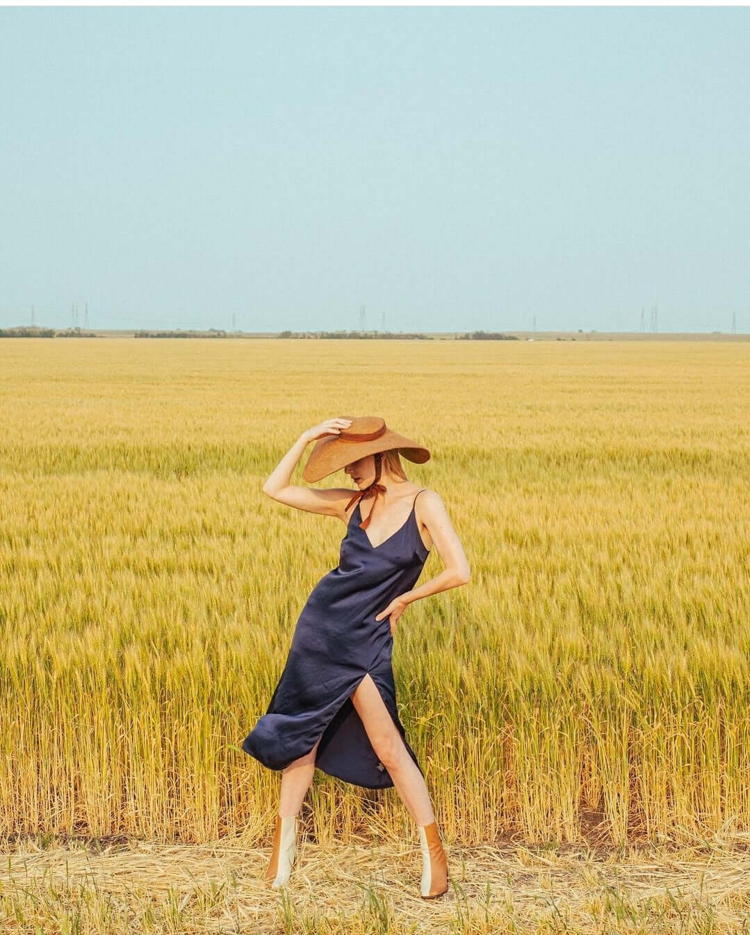 Lola Wide Brim Jute Straw Hat - Havana Brown