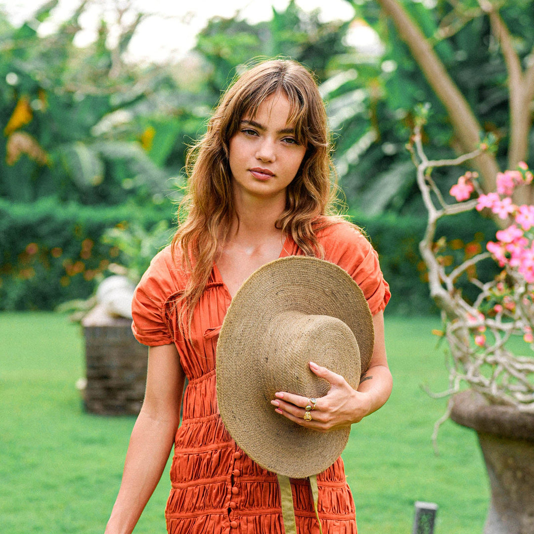 Loli Jute Straw Hat - Neutral Beige