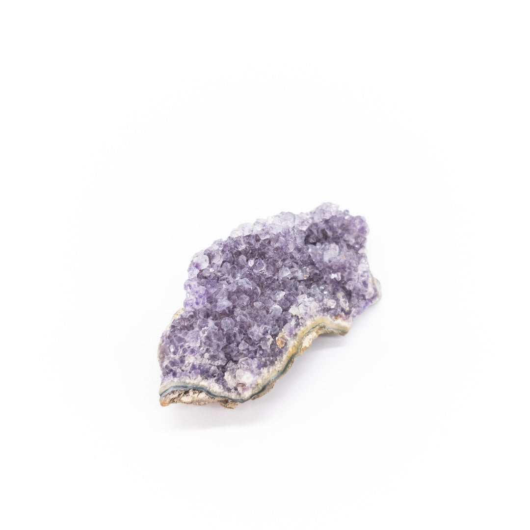 Grade B Amethyst druzy crystal from Brazil, approximately 2-4 inches, ideal for home or office decor, charged under super full moon.