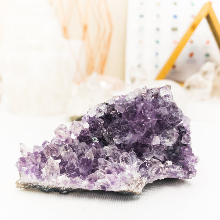 Amethyst Druzy Crystals from Brazil, Grade B, 2-4 inches, perfect for home or office décor. Charged under super full moon.