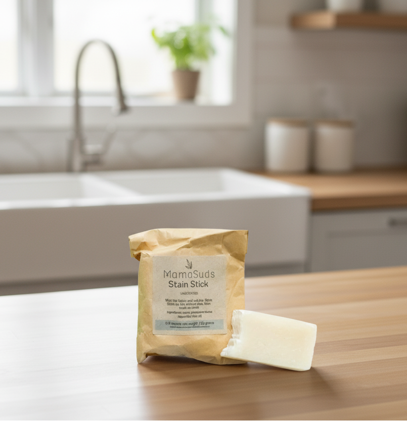 Eco-friendly Cleaning Supplies - Laundry Stain Stick on Kitchen Counter.