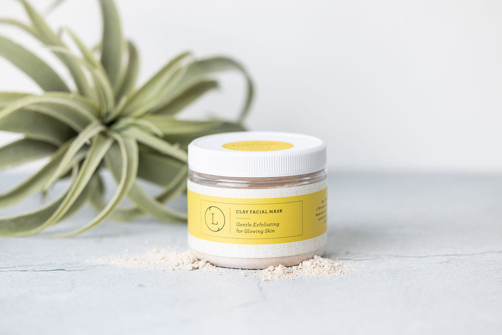 Natural Clay Facial Mask, Exfoliating Mask, Glowing Skin Mask