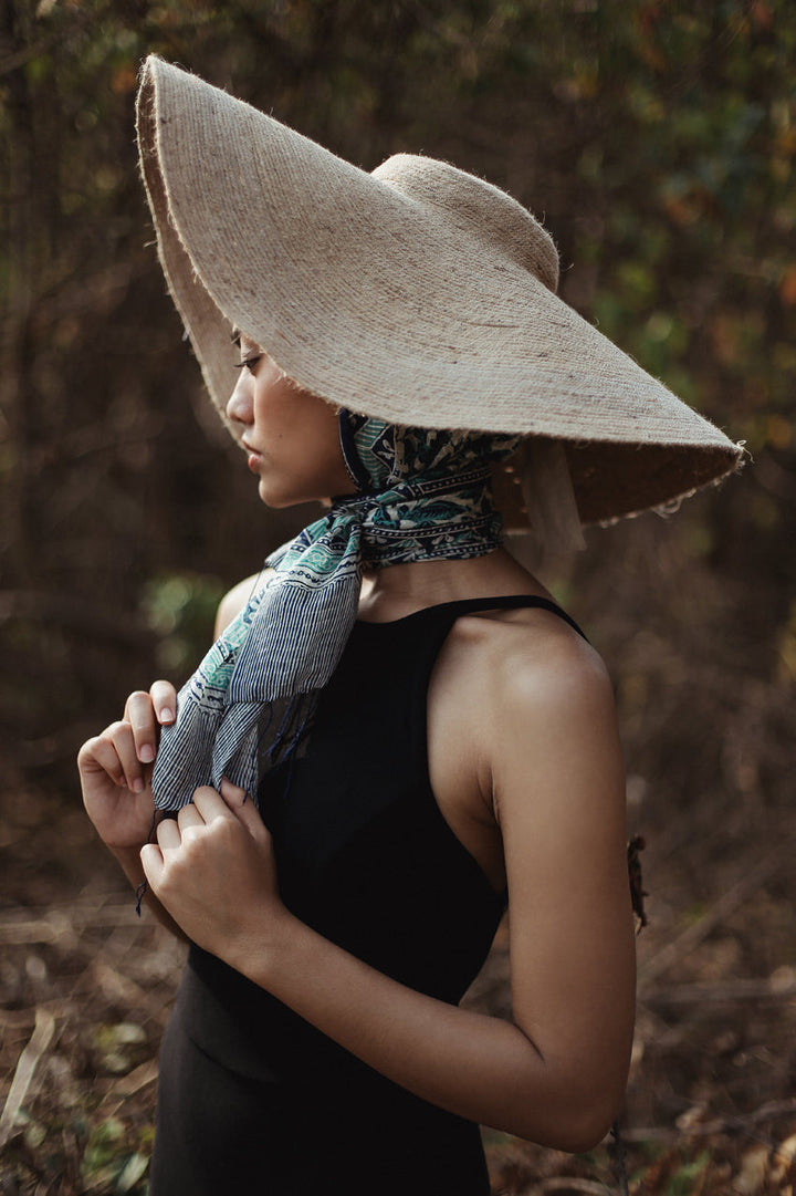 Lola Wide Brim Jute Straw Hat - Natural Beige