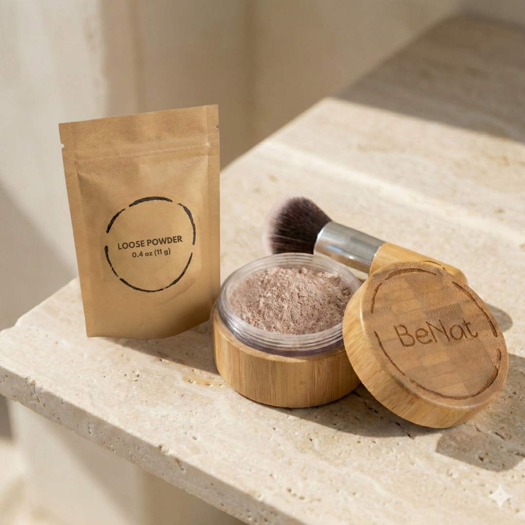 Non-Toxic Cosmetic Bundle: Loose Powder Set, Lip & Cheek Bloom