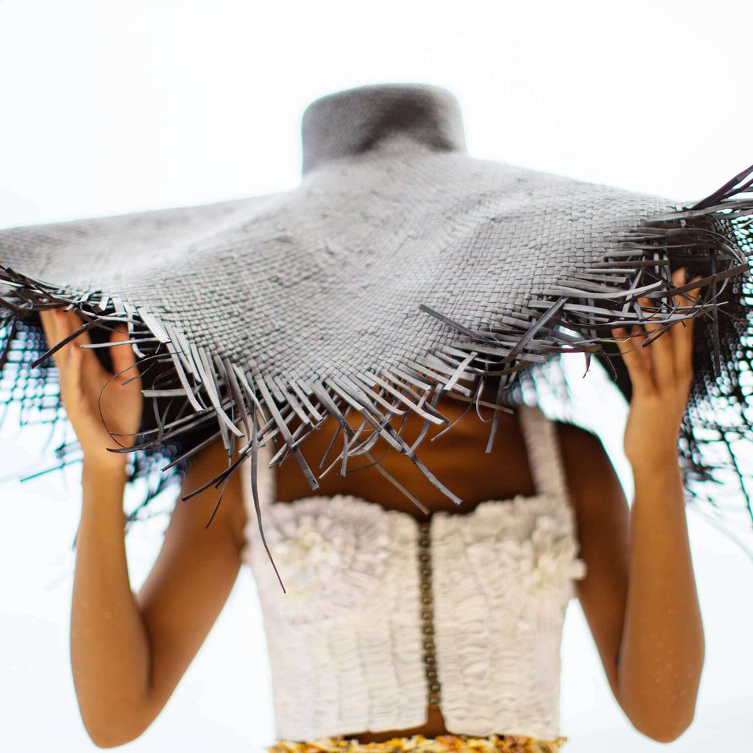 Marigold Hand-embroidered Ribbon Bustier Top - White