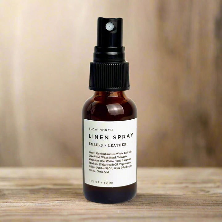Mini Linen Spray - Embers + Leather
