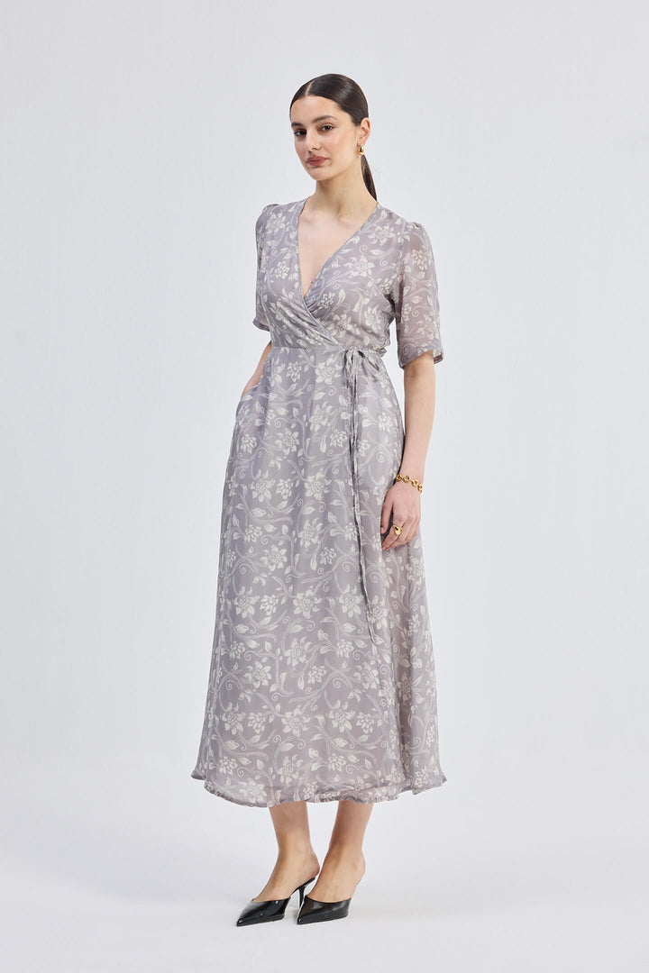 Maxi Wrap Floral dress | Vintage Vines