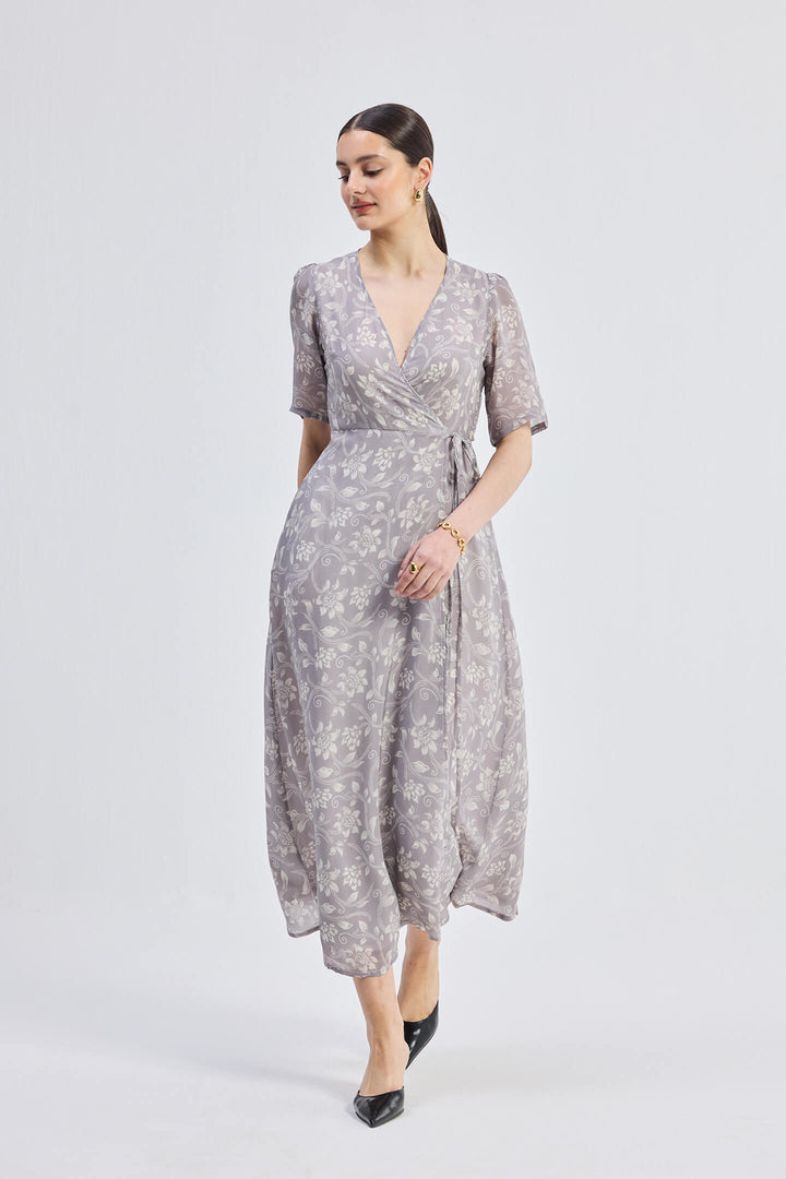 Maxi Wrap Floral dress | Vintage Vines