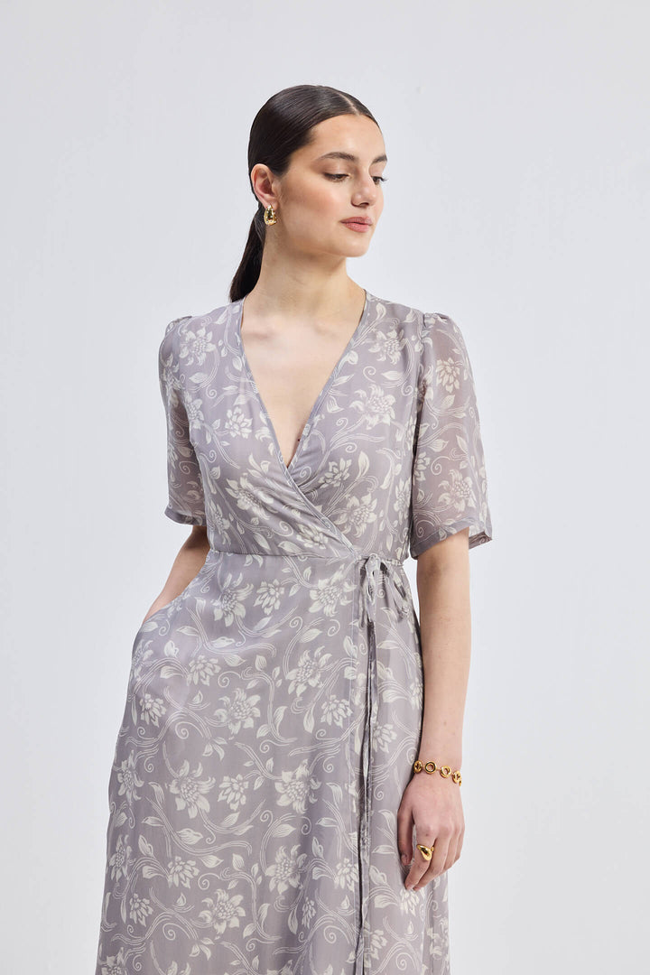 Maxi Wrap Floral dress | Vintage Vines