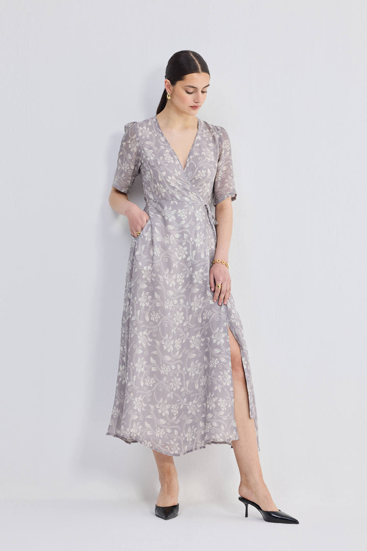 Maxi Wrap Floral dress | Vintage Vines