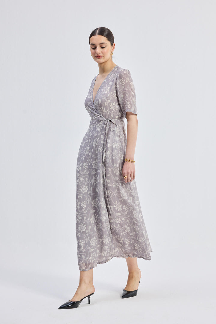 Maxi Wrap Floral dress | Vintage Vines