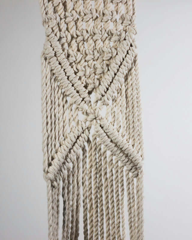 Mombacho Macrame Plant Holder - Natural White