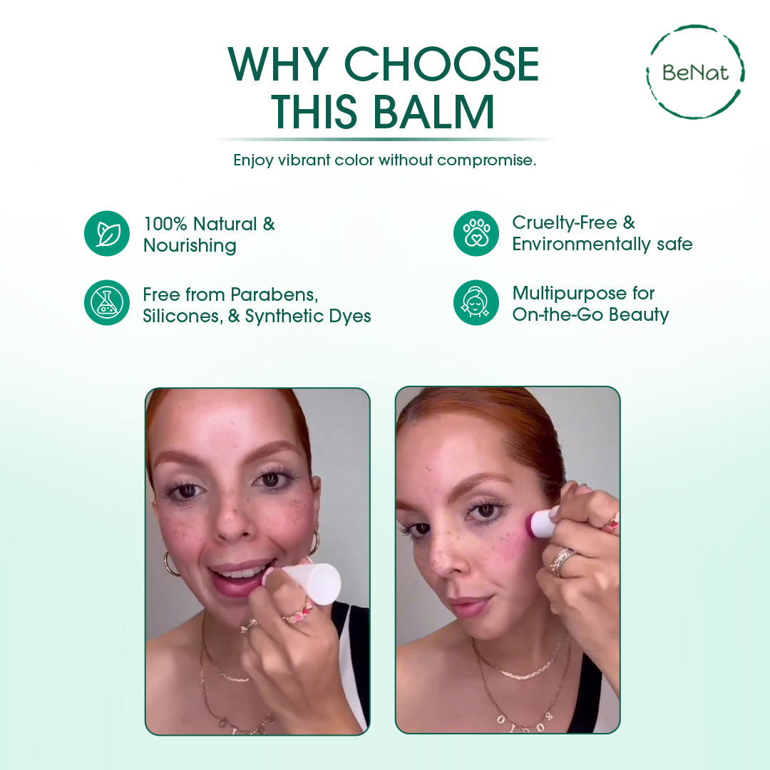 Lip & Cheek Bloom | 2 in 1 Natural Lipstick for Vibrant Color