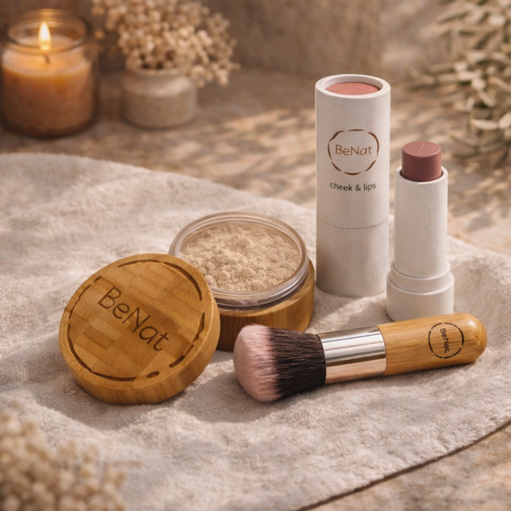 Non-Toxic Cosmetic Bundle: Loose Powder Set, Lip & Cheek Bloom