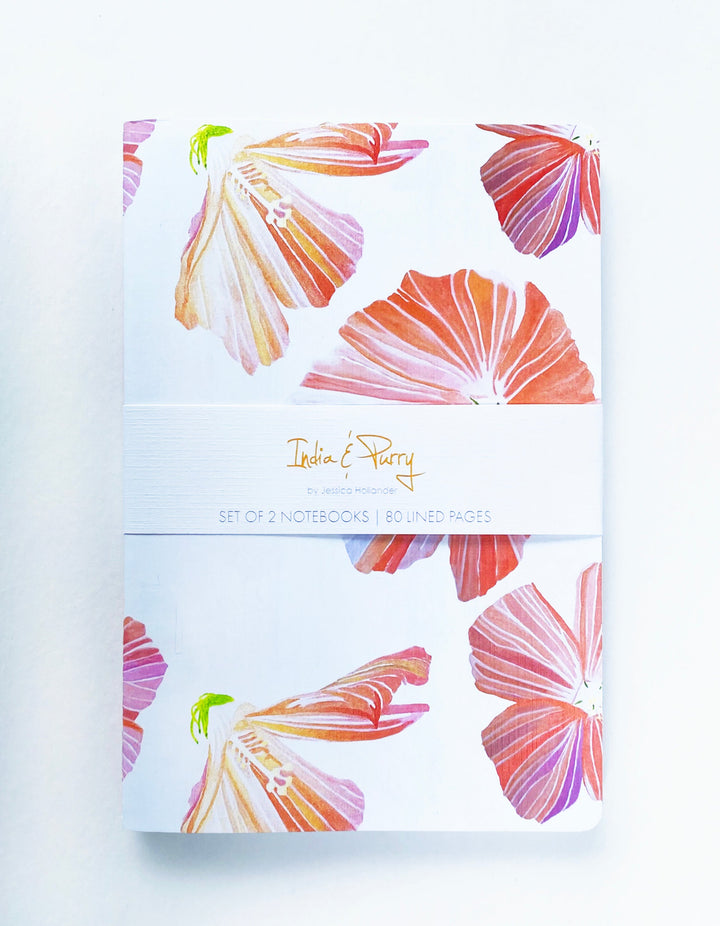 Notebook Set:  Hibiscus & Cactus Flowers