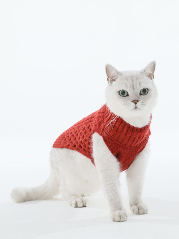 Pet Sweater Vest - Red
