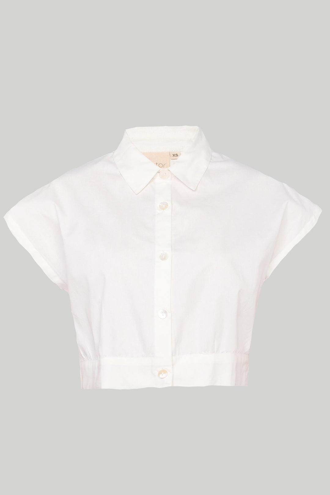 Oversized Crop Shirt - Off-white