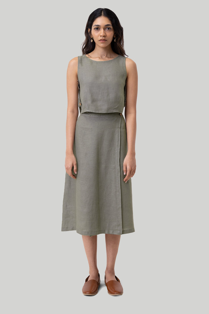 Breezy Hemp Summer Set - Dark Green