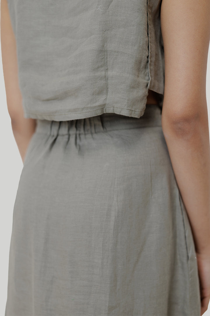 Breezy Hemp Summer Set - Dark Green