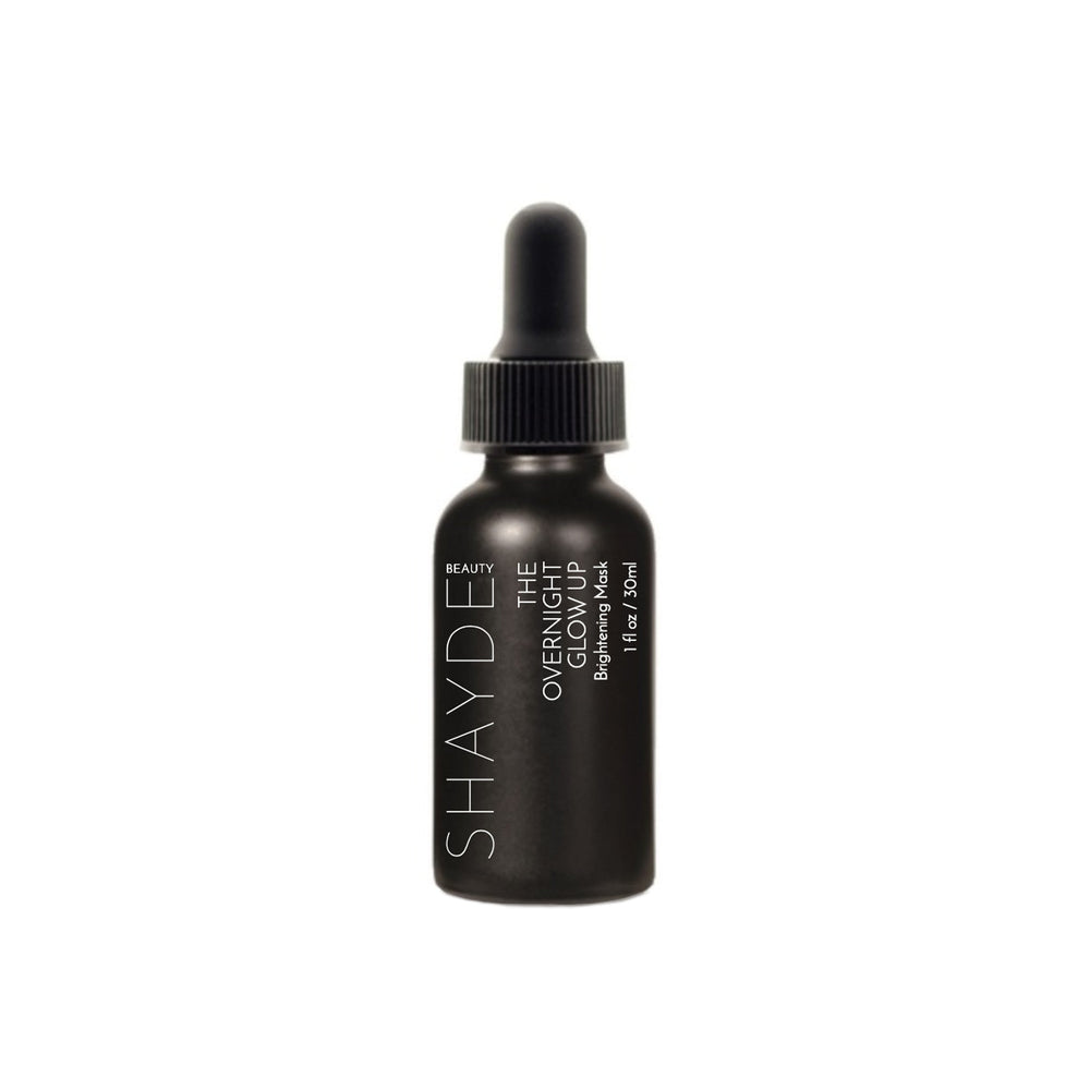 Overnight Glow Up Mask bottle with award-winning formula to reduce dark spots and post-acne marks, infused with Niacinamide and acids.
