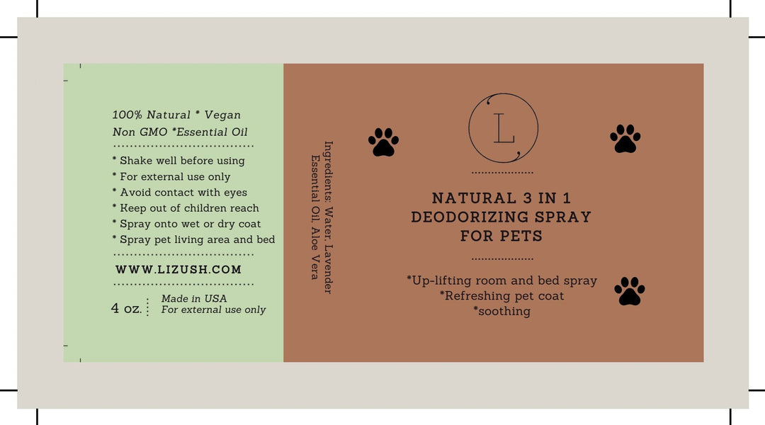 Natural Deodorizing Spray for Pets