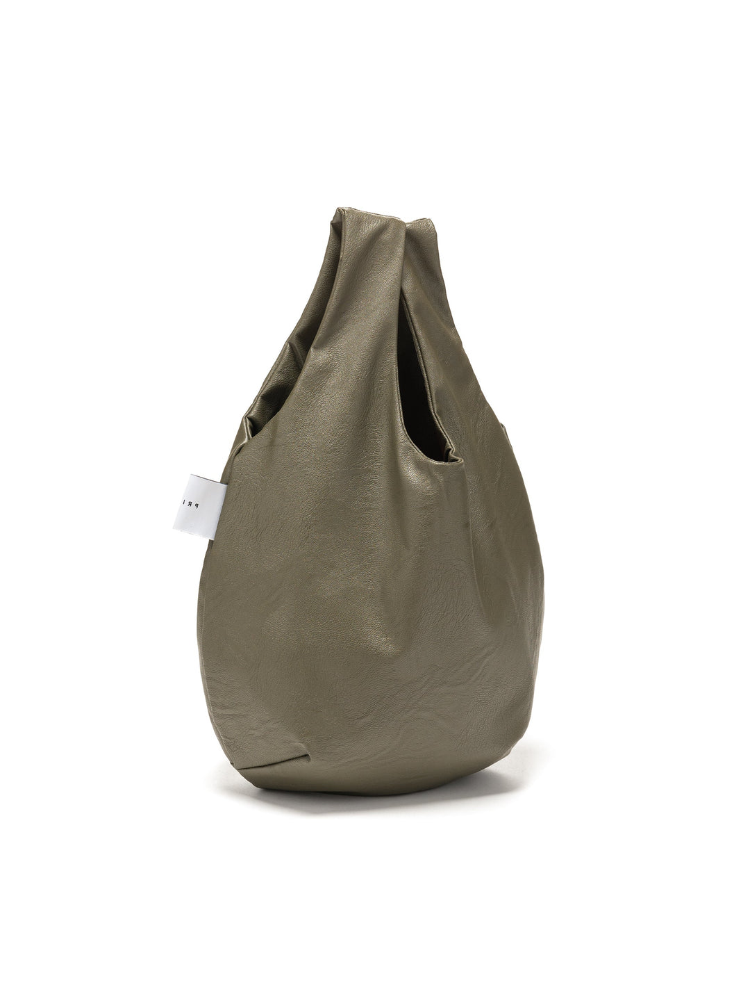 egg tote - vegan leather bonsai green