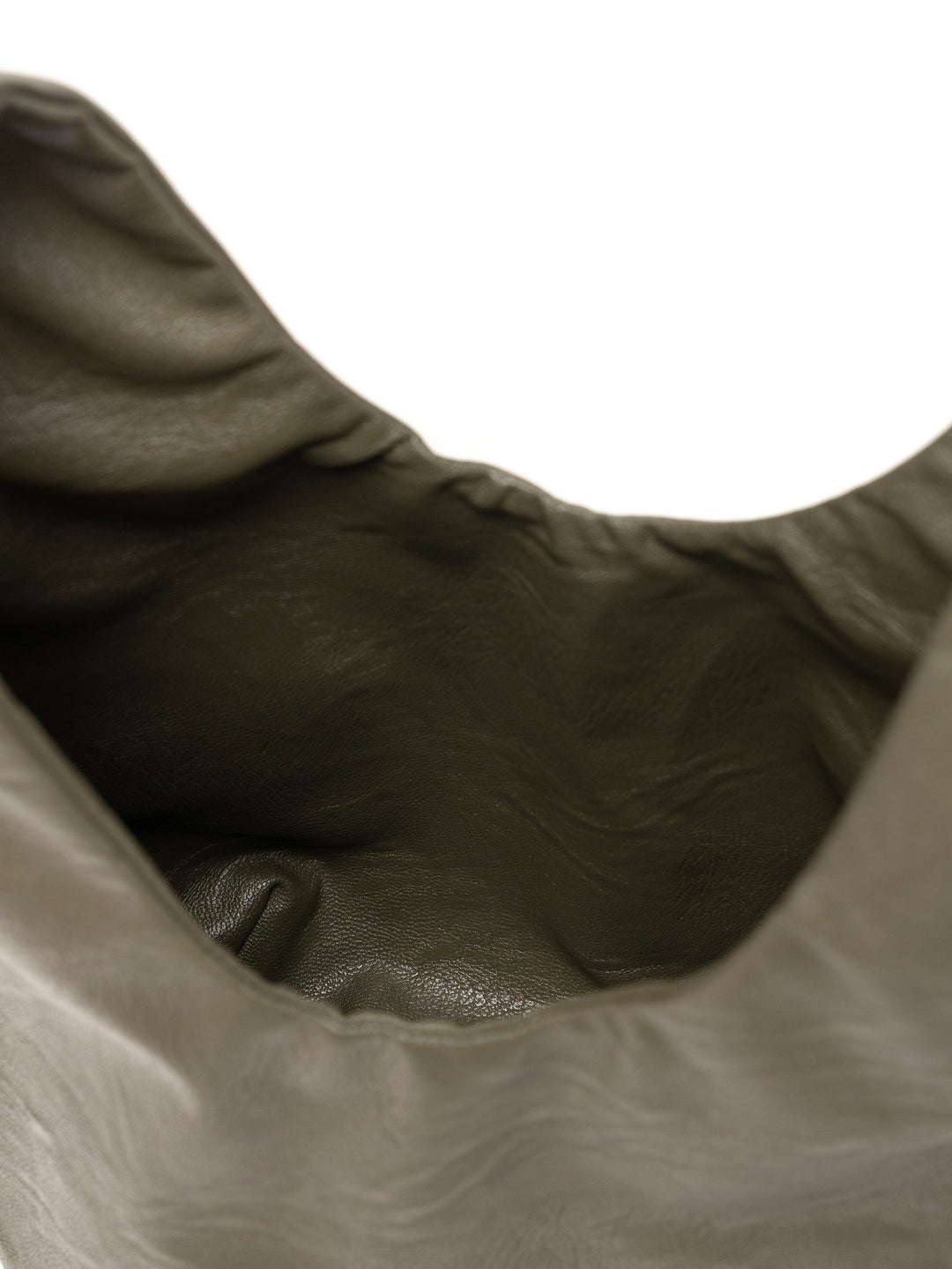 egg tote - vegan leather bonsai green