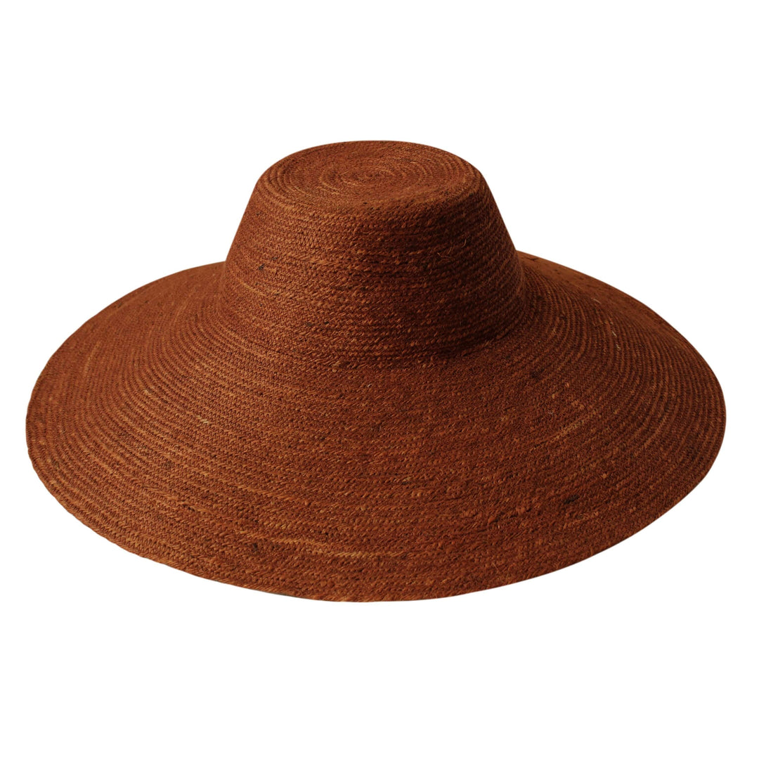 Riri Jute Handwoven Straw Hat - Burnt Sienna