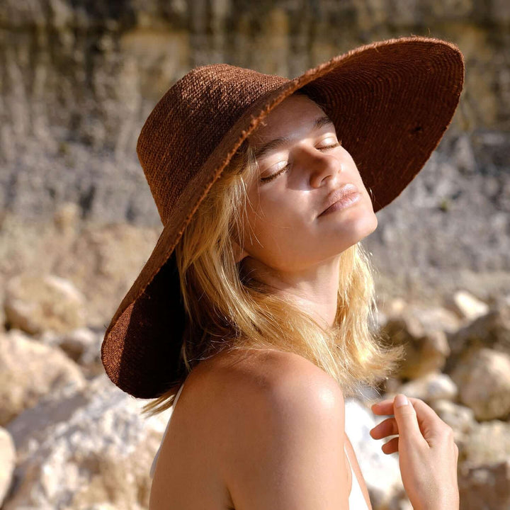 Riri Jute Handwoven Straw Hat - Burnt Sienna