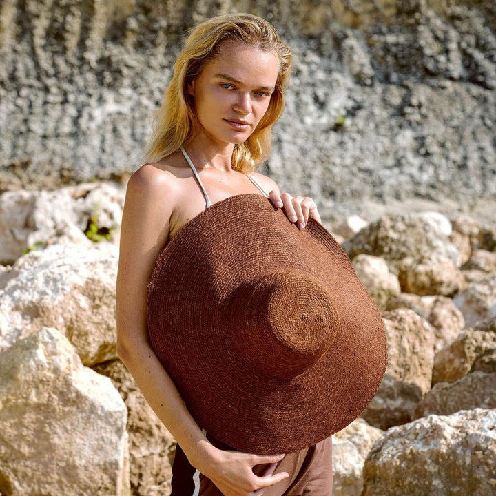 Riri Jute Handwoven Straw Hat - Burnt Sienna
