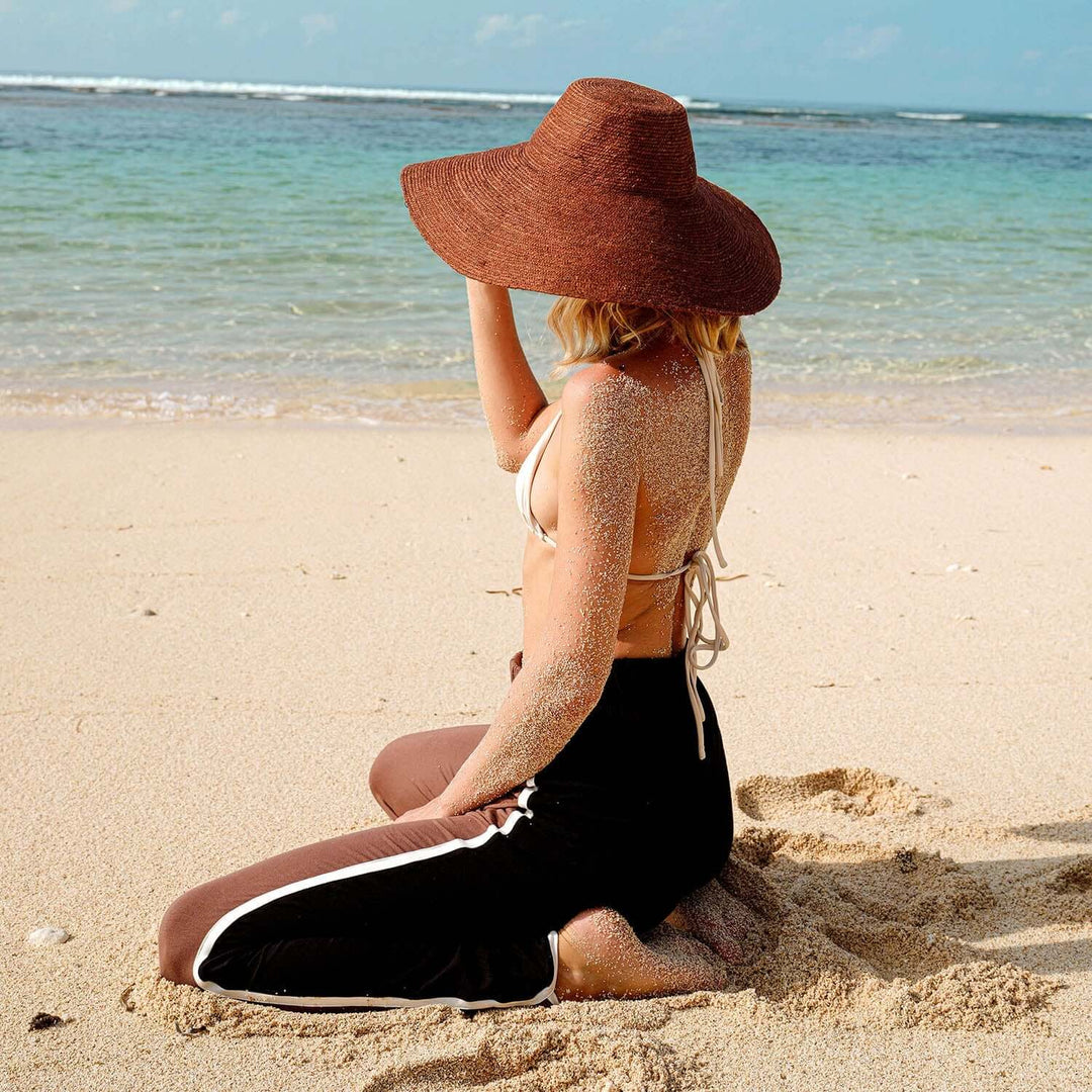 Riri Jute Handwoven Straw Hat - Burnt Sienna