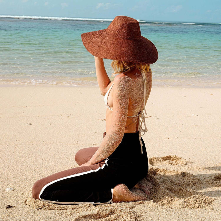 Riri Jute Handwoven Straw Hat - Burnt Sienna