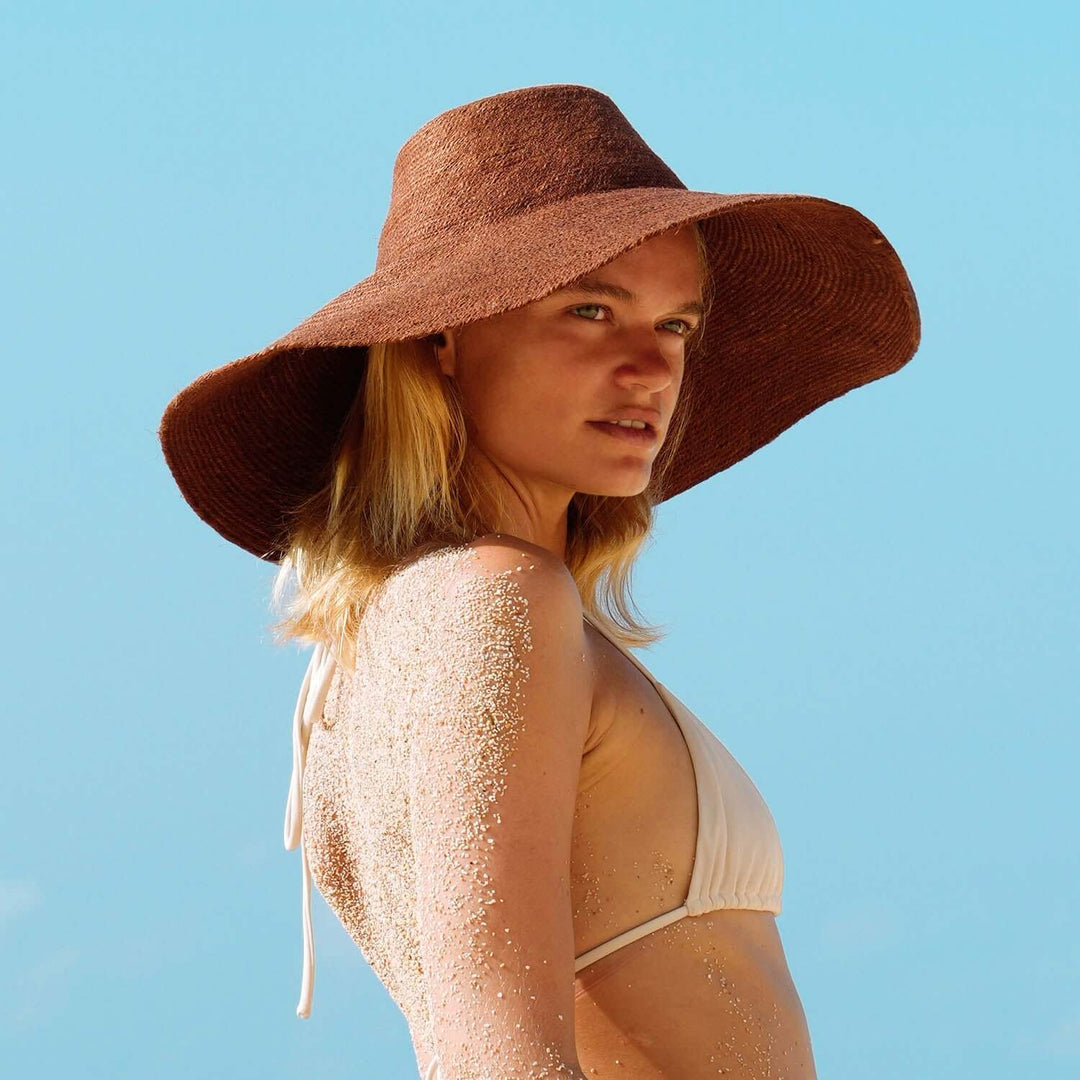Riri Jute Handwoven Straw Hat - Burnt Sienna