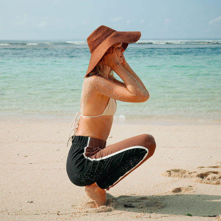 Riri Jute Handwoven Straw Hat - Burnt Sienna
