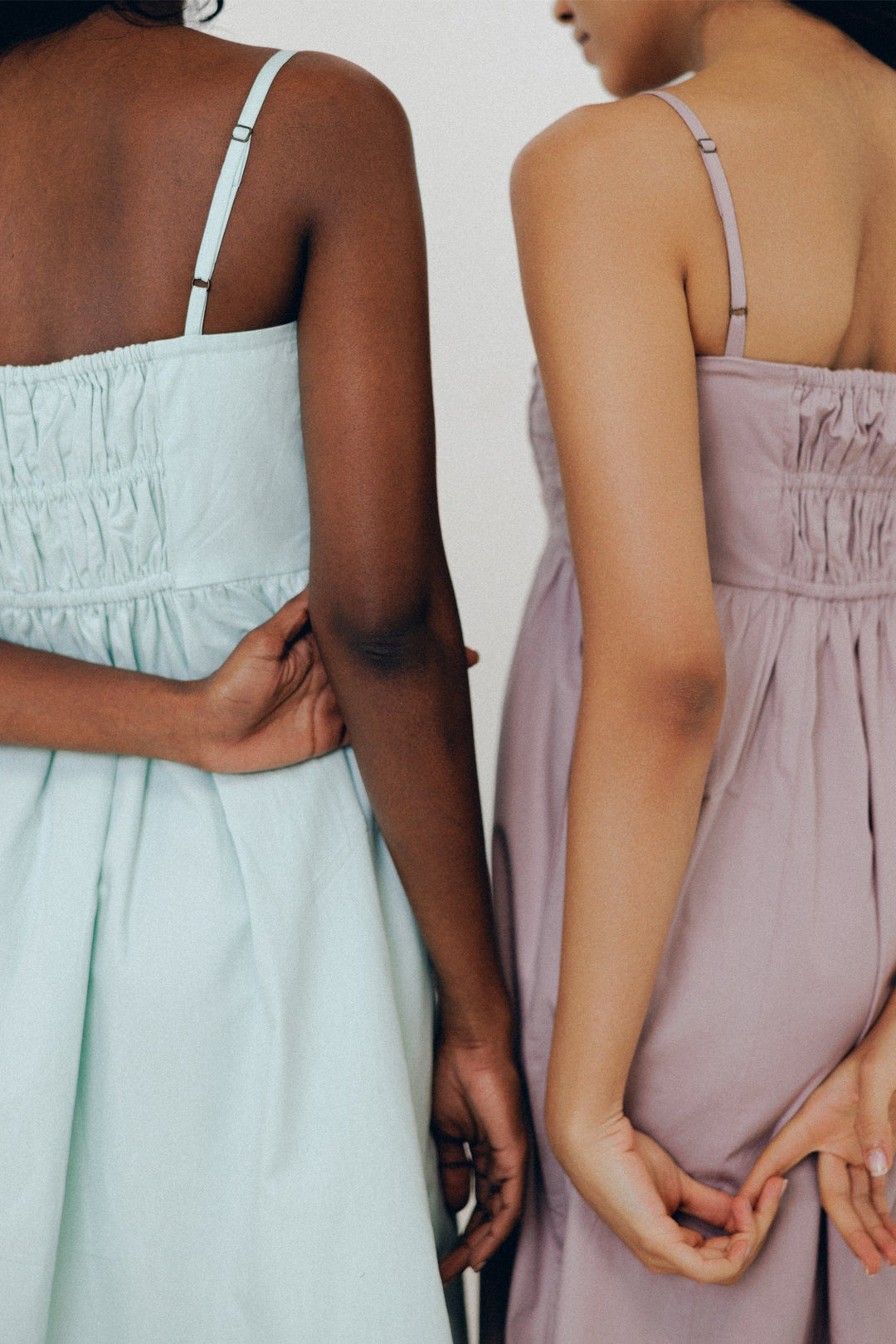 Ruched Strappy Dress - Pink