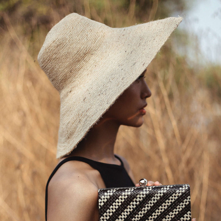 Riri Jute Handwoven Straw Hat - Natural Beige