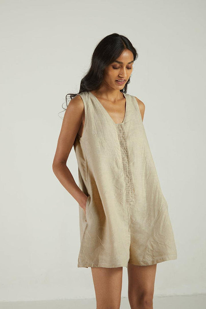Romp and Play Romper - Sand Beige