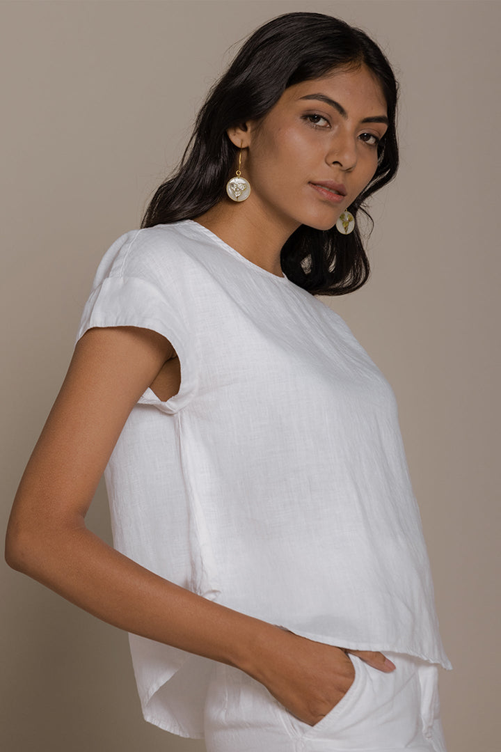 Sandcastle Saturdays Top - White