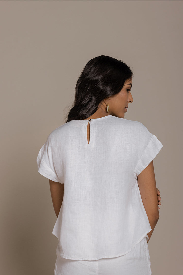 Sandcastle Saturdays Top - White
